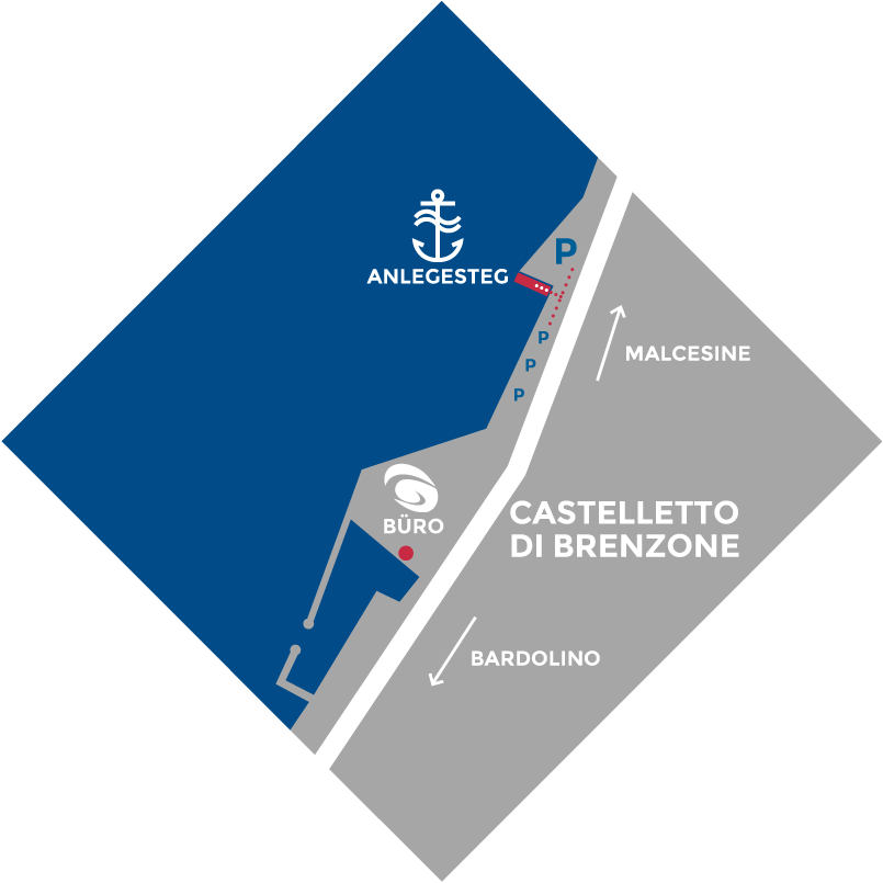 Boat Garda Castelletto Map